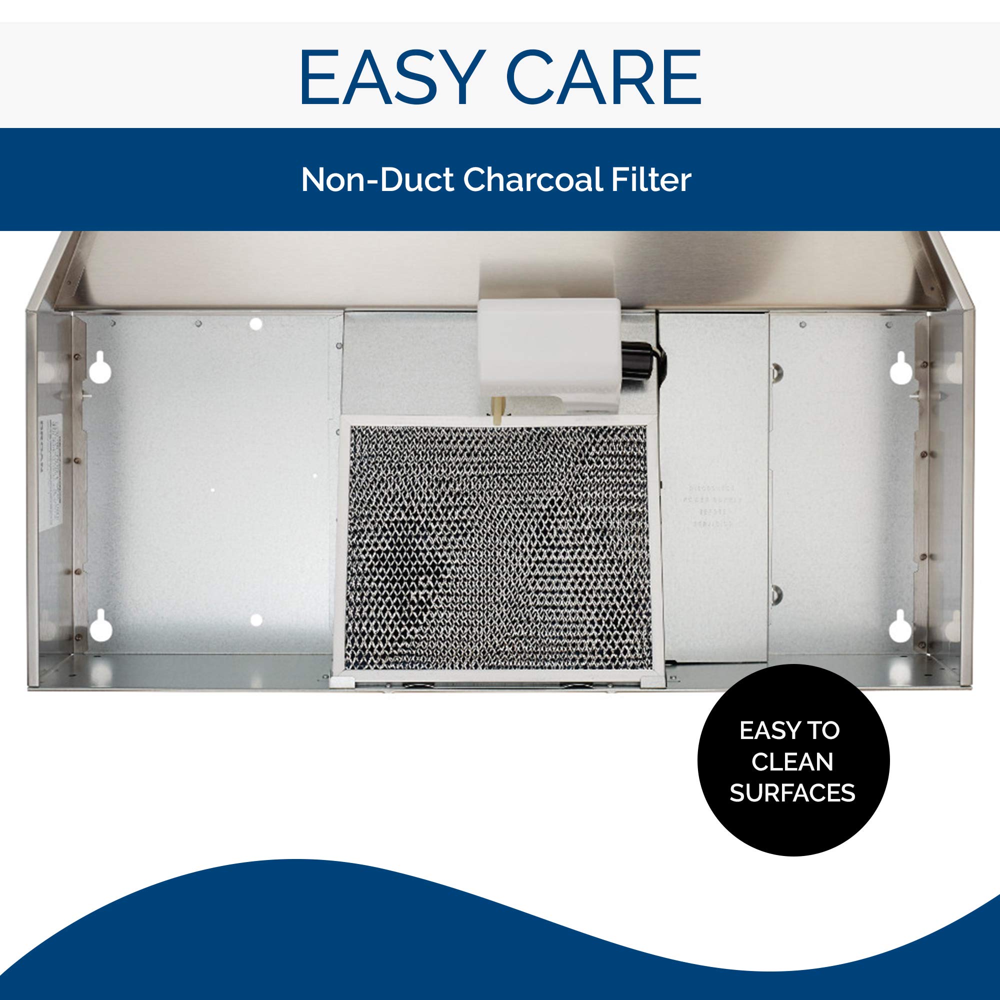 BroanNuTone 413004 Stainless Steel Ductless Range Hood Insert with