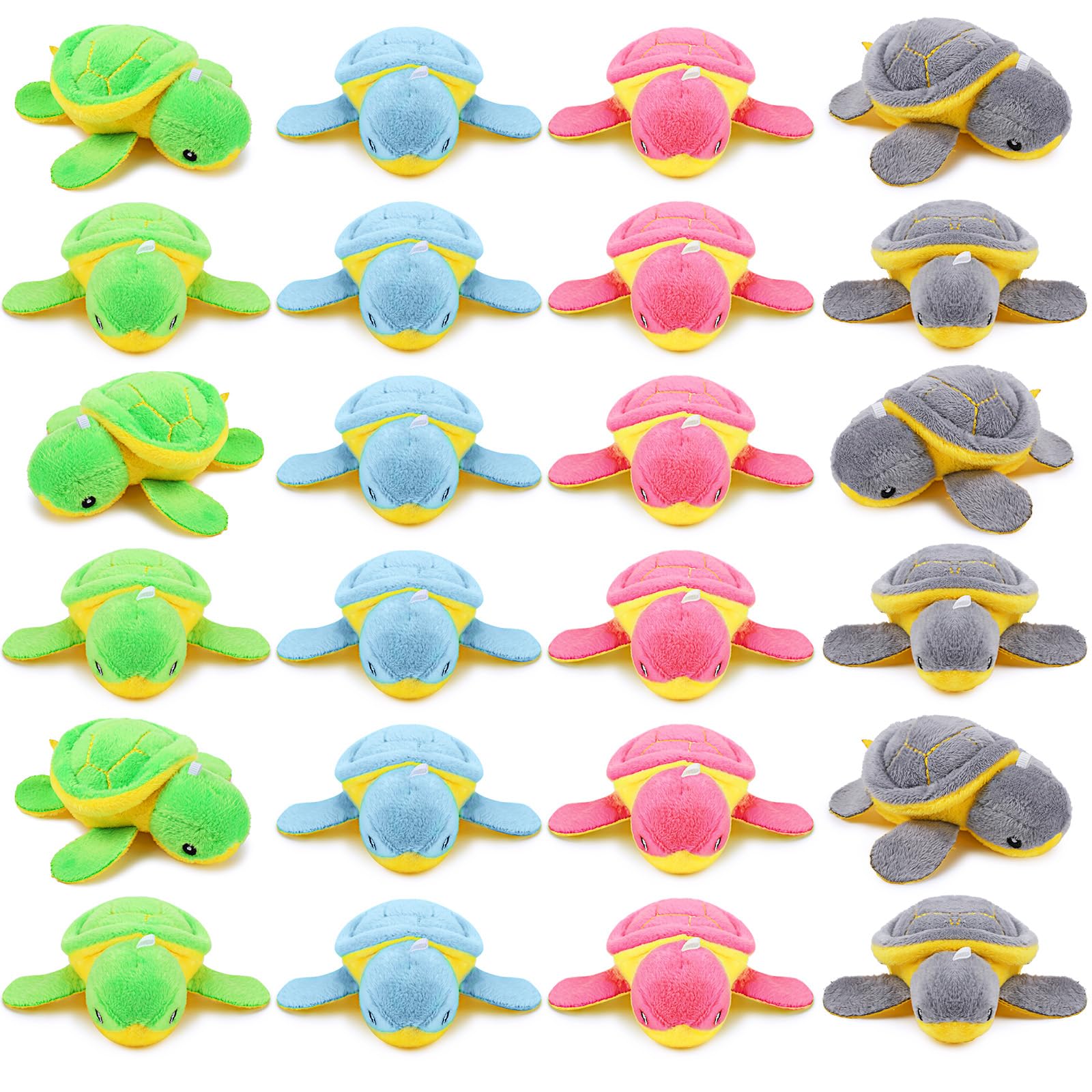 Photo 1 of HyDren 24 Pcs Small Turtle Stuffed Toy Bulk Soft Sea Turtle Animal Plush Adorable Stuffed Tortoise Plushies Toy for Kids Girl Boy Ocean Party Decoration for Birthday Christmas Classroom(Cute Style)