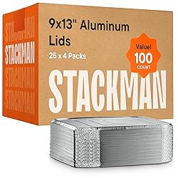 Stack Man Aluminum Lids for 9x13 Disposable