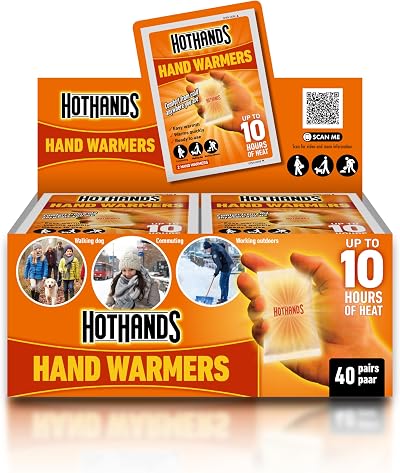 HotHands Hand Warmers 40 Pairs Air Activated 10 Hour Heat Orange