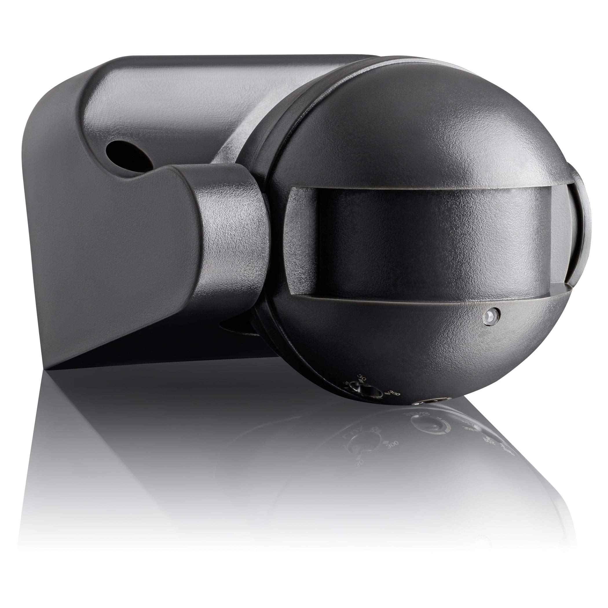 SEBSON High Frequency Motion Detector Outdoor, Anthracite, IP54, 15m/180°, HF Sensor, 1200W Incandescent, 300W LED, Swivelling, 87x93x60mm