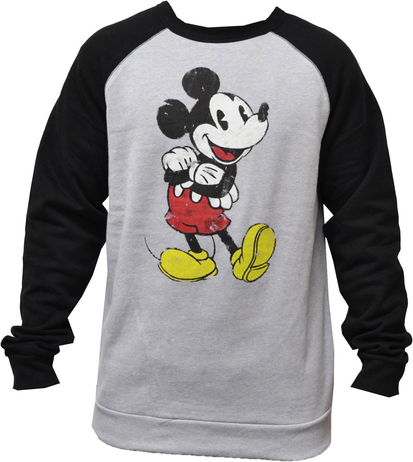 Men's Disney Mickey Mouse Distressed Pullover Sweater