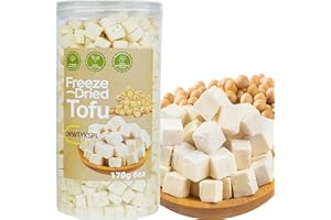 LWWTYKSPL Freeze Dried Tofu Low Sugar, Natural Snack, High Protein, Keto Friendly, Vegan, Gluten Free Delicious Tofu, 170g 6oz.