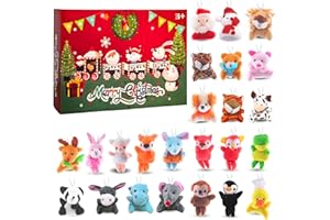 Haroge Kids Advent Calendar with Mini Plush Toys 2025 for Christmas 24 Days Countdown Calendar for Kids