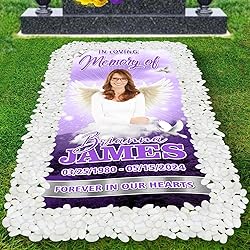 44memory Custom Memorial Grave Blanket Photo