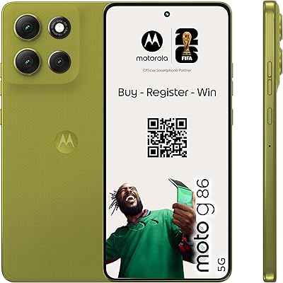 Motorola Moto g86 5G Smartphone (6,67“-Super-HD-Display, 50-MP-Kamera mit Moto-AI, 8/256 GB, 5100 mAh, Android 15) Pantone Golden Cypress, inkl. Schutzcover