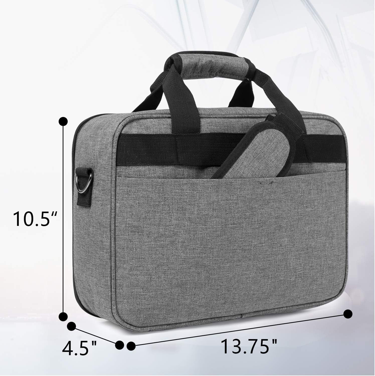 Luxja Projector Case, Projector Bag with Accessories Storage Pockets (Compatible with Most Major Projectors), Medium(13.75 x 10.5 x 4.5 Inches), Gray: Office Products