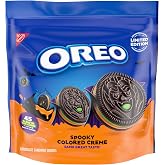 OREO Green and Orange Creme Chocolate Sandwich Halloween Cookies, 45 ct | Limited Edition, Glow in the Dark Pack, 1 Cookie Per Snack Pack, Individually Wrapped