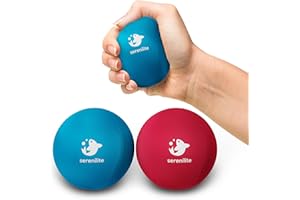 Serenilite Stress Balls for Adults, Squeeze Ball for Hand Therapy, Stress Ball, Hand Exercisers for Therapy & Grip Strengthening, Physical Therapy Balls, Hand Grip Strengthener.