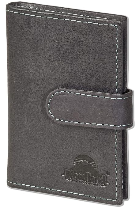Woodland® XXL-Kreditkartenetui mit dem Protecto® und Platz für insgesamt 19 Kreditkarten, aus weichem naturbelassenem Büffell