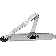 StarTech.com 16in (40cm) 9 Pin Serial Male to 10 Pin Motherboard Header Slot Plate - motherboard Serial Port Adapter (PLATE9M16), Gray