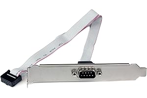 StarTech.com PLATE9M16 16-Inch 9 P Inch Serial Male to 10 P Inch Motherboard Header Slot Plate, 40cm (Gray)