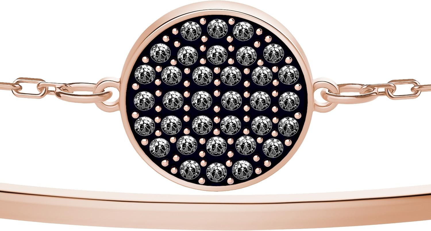 Swarovski Ginger bangle, Gray, Rose gold-tone plated, Rose gold-tone plated/Grey, Medium - Image 4