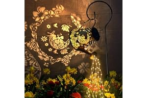 Ouddy Decor Solar Watering Can with Lights Outdoor Garden Decor Large Hanging Lantern Waterfall Landscape Lights Waterproof Solar Garden Decorations for Lawn Patio Yard Pathway Gardening Gifts