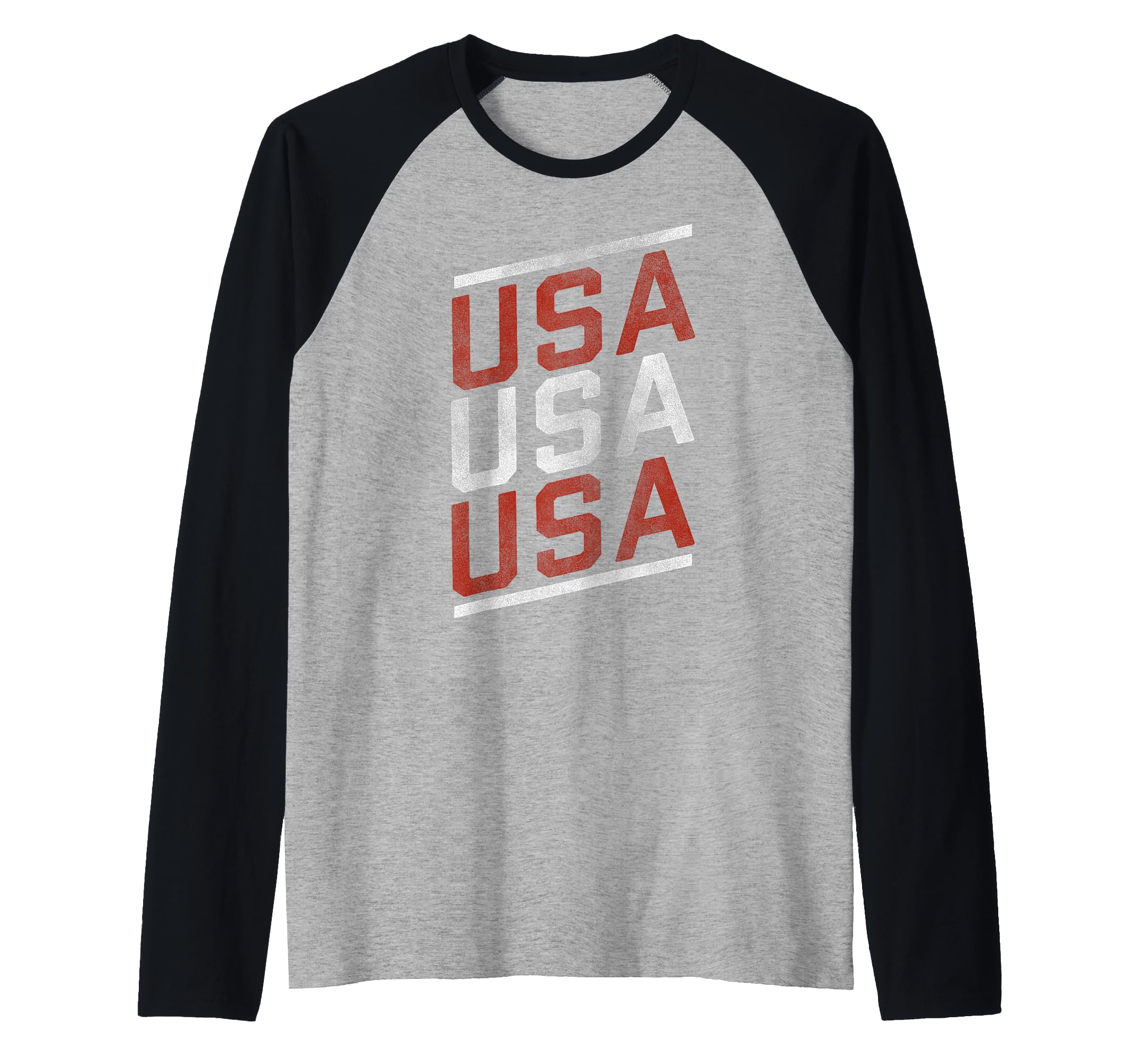 Trendy USA Double Blue Slanted Raglan Baseball Tee