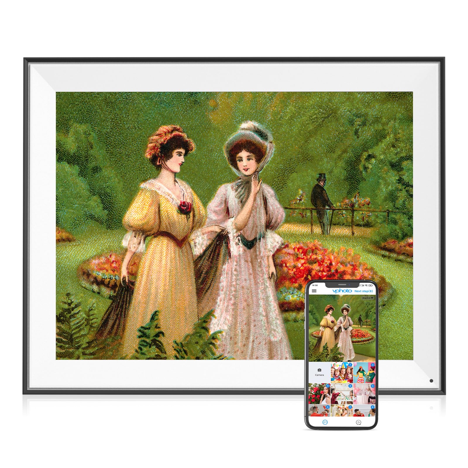 Photo 1 of 17-inch Smart Picture Frame Digital Calendar - 32GB Digital Frame Wall Mounted, Video Photo Frame, Instantly Share Photos or Video via App Email, Unlimited Cloud Storage, Gift for Father's Day