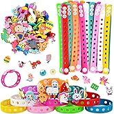 GOLDGE 20 Pcs Silicone Charm Bracelets for Kids with 50 Pcs Decorative Charms – Adjustable 8-Inch Rubber Wristbands for Students, Fun Charms & Bulk Party Favors for Boys & Girls
