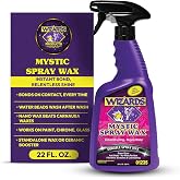 Wizards Mystic Spray Wax - Nano Wax Coating - 22 oz | Instant bonding to paint, ceramic coatings, chrome, glass, and fiberglass. Relentless water beading through every wash.