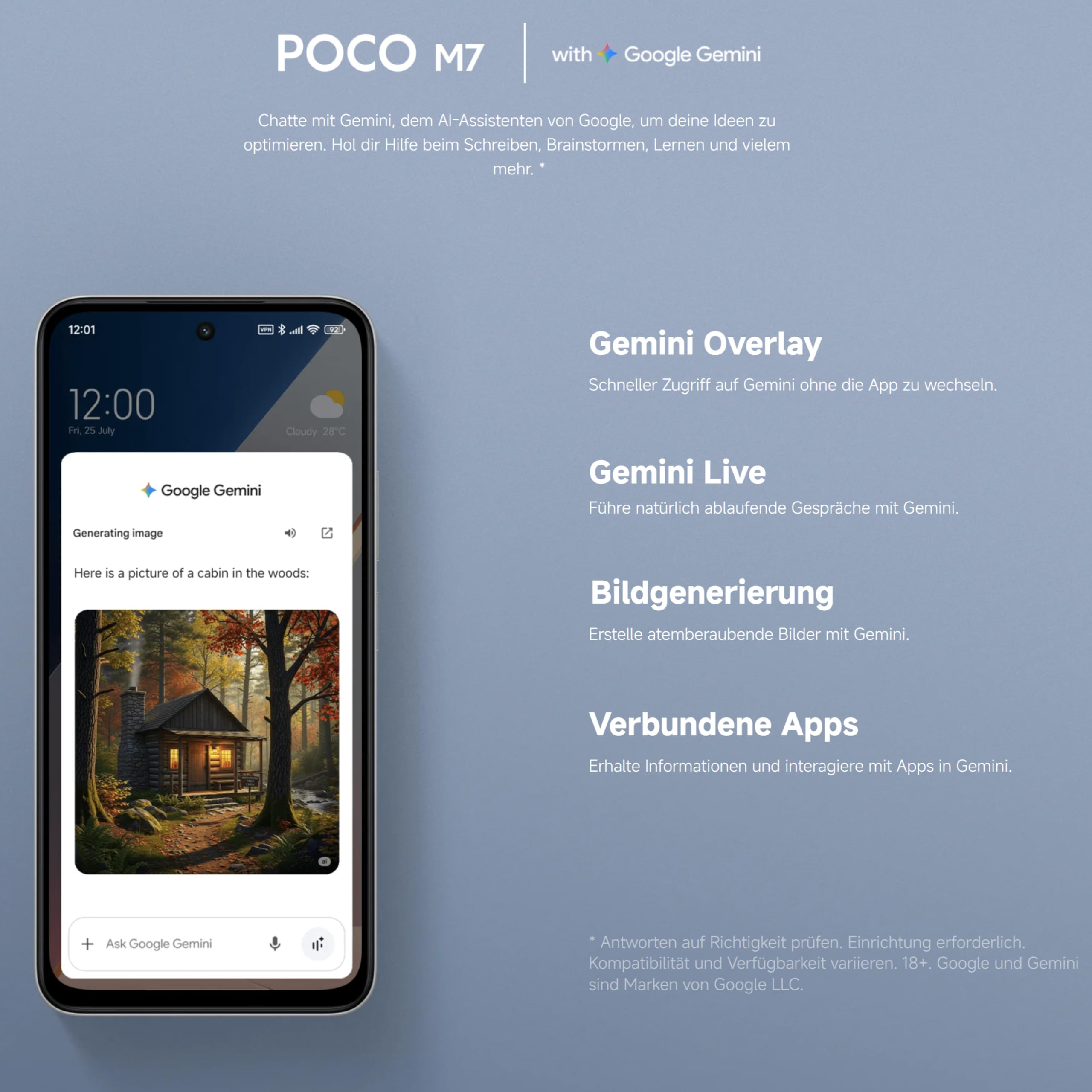 XIAOMI Poco M7, Smartphone 6+128GB, 6,9" FHD+ 144Hz Display, Snapdragon 685, 50MP AI-Zweifach-Kamera, 7000mAh, Schwarz 9