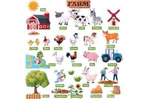 Craftstory Animals Felt Board Stories for Toddlers, Felt Animals Figures Toys Arts and Crafts Sensory Gifts for Classroom Storytelling School Daycare Supplies (Farm Anmals)