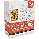 COOHGRUBS 10LB Non-GMO Dried Black Soldier Fly Larvae Chicken Treats | 85X More Calcium Than Mealworms, 50% Premium Protein, 