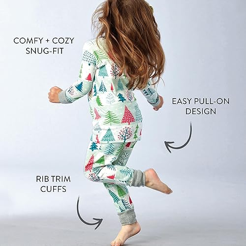 HonestBaby Family Matching Holiday Pajamas Organic Cotton For Men, Women, Kids, Toddlers, Baby Boys, Girls, Unisex Pets, Falling Snowflakes, 24 Months In Kenya | Sleep Sets