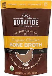 Bonafide Provisions, Bone Broth Chicken Handcrafted Organic, 24 Fl Oz