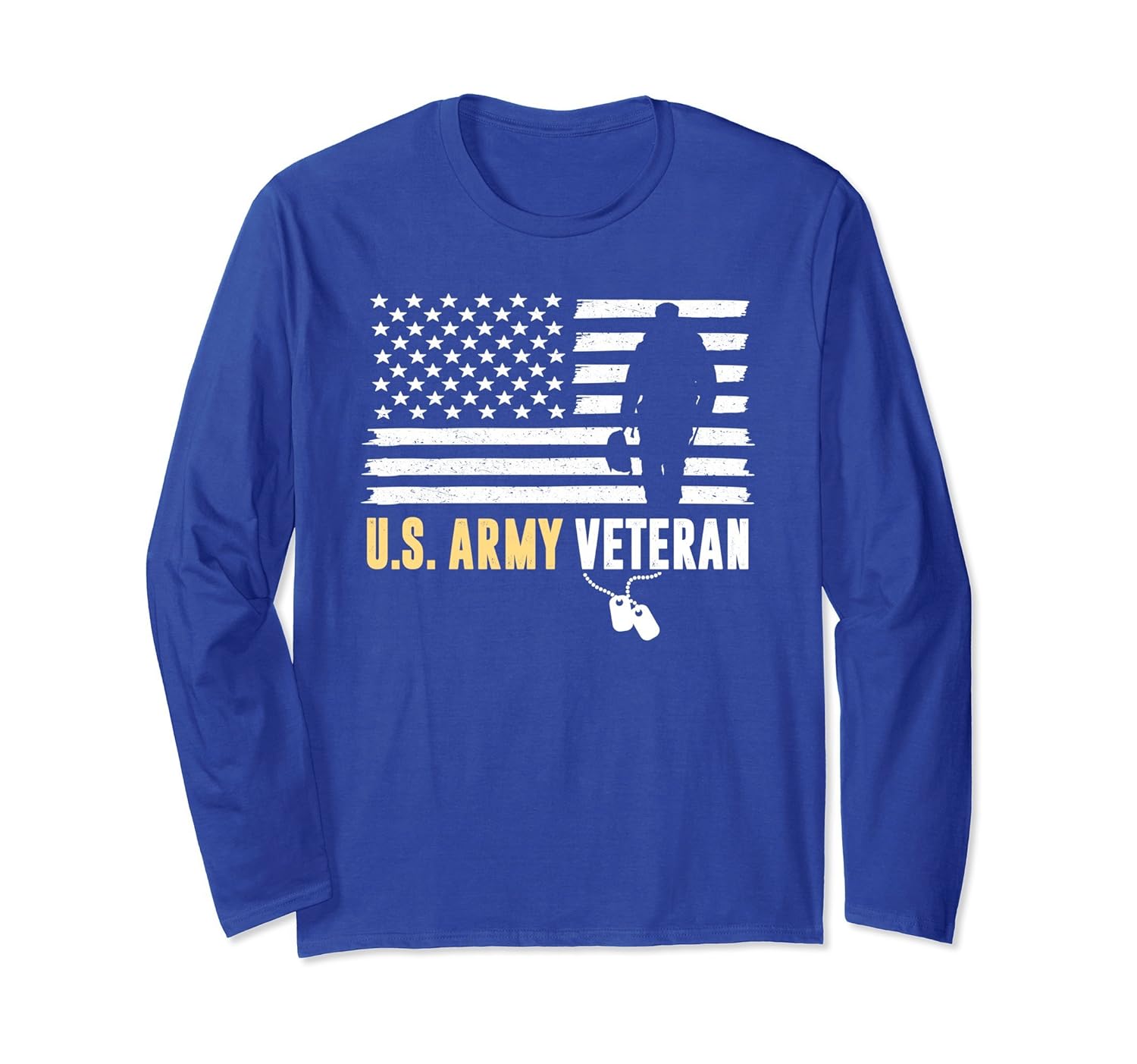 Veteran American Flag Gift Long Sleeve for Men Dad Grandpa-anz