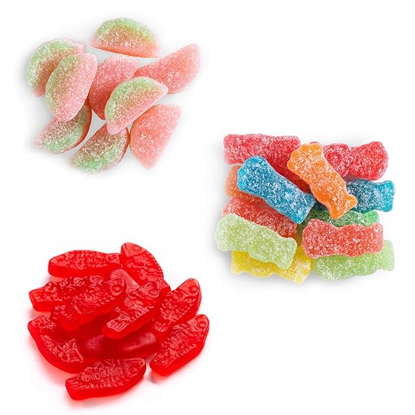 SOUR PATCH KIDS AND SWEDISH FISH MINI SOFT & CHEWY CANDY VARIETY PACK, BULK CANDY, 18-2 OZ BAGS