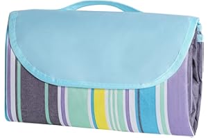 baotongle Extra Large Picnic Blanket Beach Blankets Outdoor Picnic Blanket 78''x78'' Picnic Mat Waterproof Sand Proof Foldable Portable for Outdoor Camping Travel Park Lawn Mats(1, Blue, 78x78'')