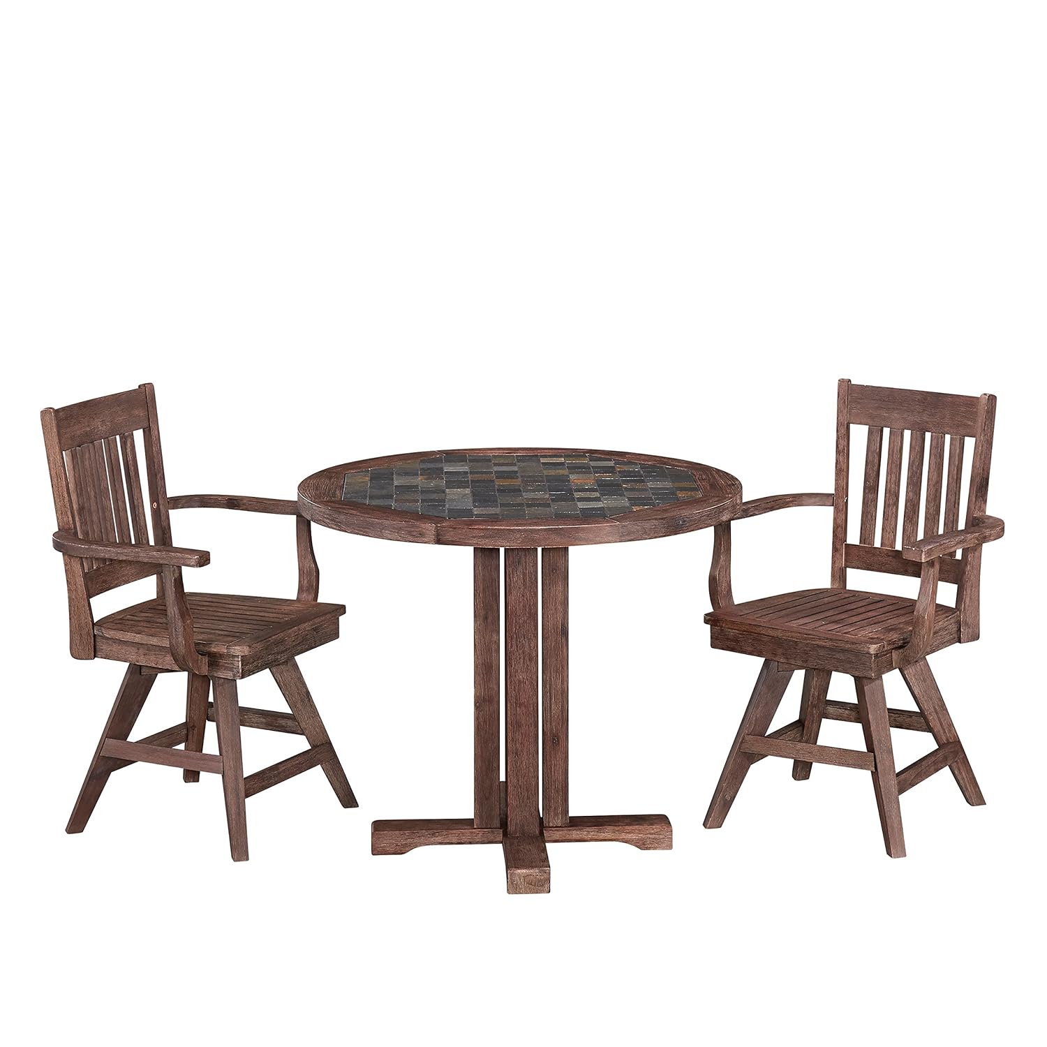 Amazoncom Home Styles 5601 325 Round Table And Two Swivel Chairs Amazoncom Home Styles 5601 325 Round Table And Two Swivel Chairs