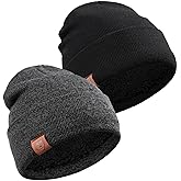 OZERO Winter Beanie Daily Hat - Thermal Polar Fleece Ski Stocking Skull Cap for Men and Women
