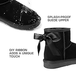 DREAM PAIRS Snow Boots for Women Genuine Suede Faux