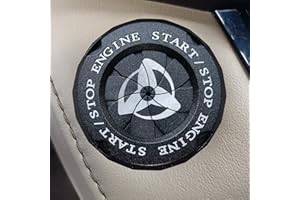 AMOHOMA Push to Start Button Cover Anti-Scratch Ignition Protective Car Engine Start Stop Button Cover Universal (Anime-Black 3)