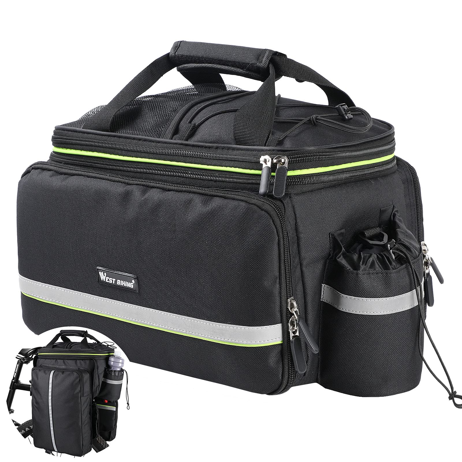 UBORSE Bicycle Pannier Bag Double Rear Wheel Bag 20L-35L Waterproof Large Capacity Foldable Frame Bag for Bike/Mountain Bike/Bicycle