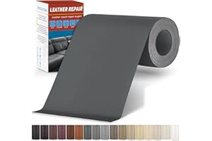 Sgooyir Self Adhesive Leather Repair Patch, 4"x 79" Leather Repair Tape for Couches, Vinyl Repair Kit for Furniture, Car Seat