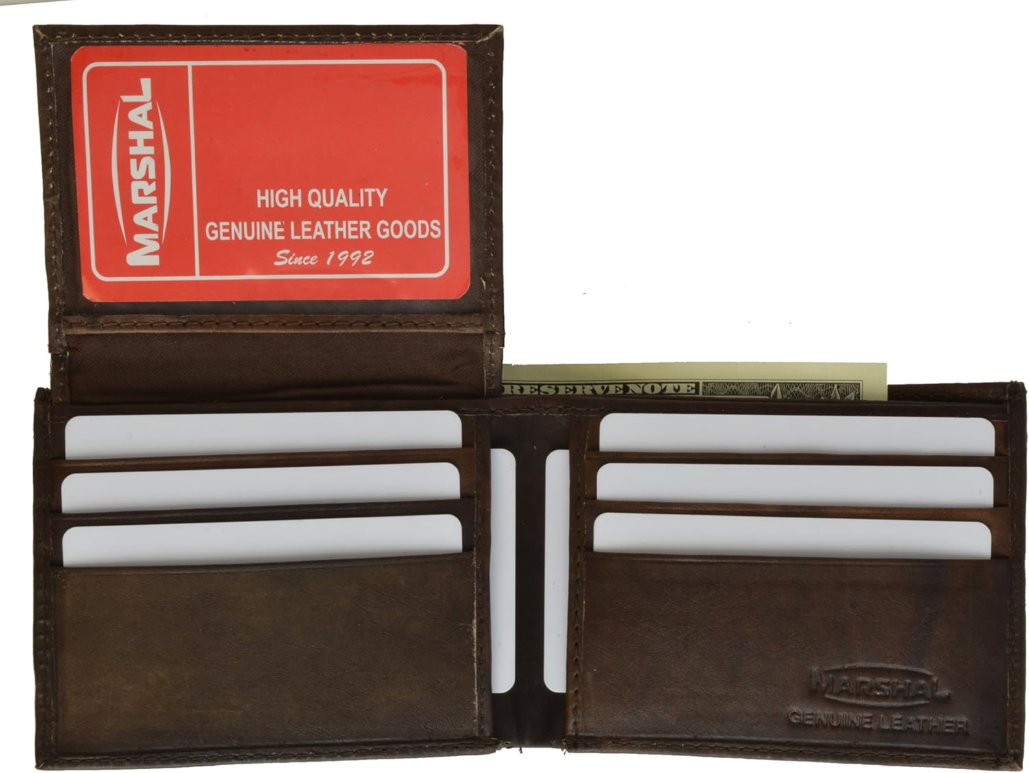 Leather Bifold Mens Wallet Brown 1153CF at Amazon Men’s Clothing