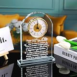Ornalrist Happy 90th Birthday Glass Keepsake Clock Gift view 2