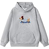 TURRLUDY Novelty Hoodies for Women Men Loose Fit Y2k Hooded Sweatshirt Casual Unisex Long Sleeve Pullover Streetwear