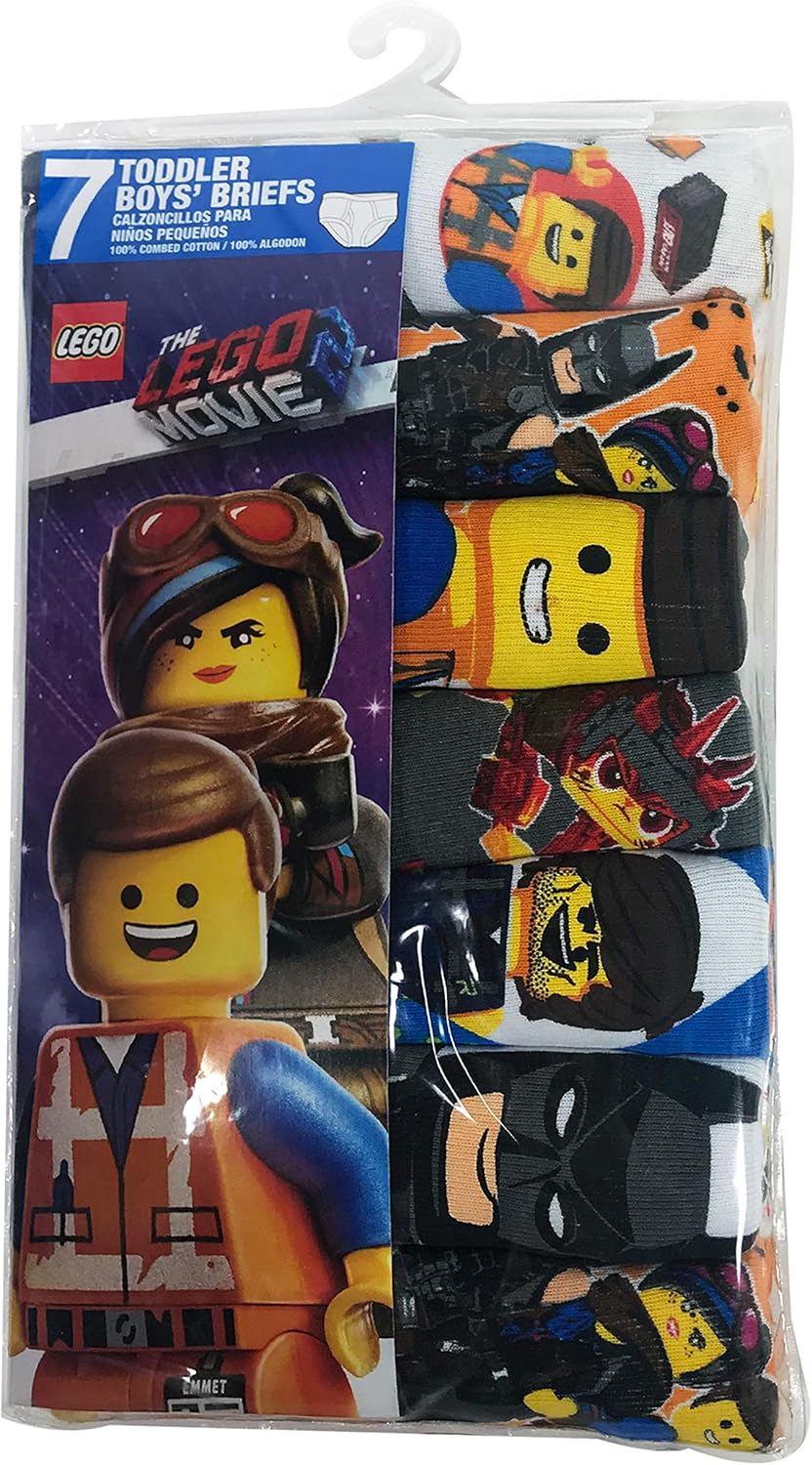 LEGO Boys' Toddler Movie 2 7-Pack Briefs: Clothing