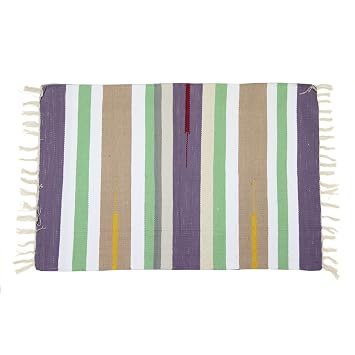Just Contempo Baumwolle Flach Gewebt Teppich Baumwolle Lilac