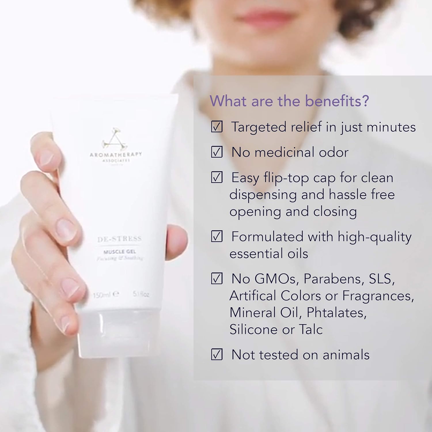 Aromatherapy Associates De-Stress Muscle Gel 5.07oz. Cools inflamed muscles before imparting a deep, comforting warmth infused with Black Pepper and warming Ginger essential oils.: Premium Beauty