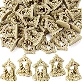 Weysat 60 Pcs Christmas Mini Resin Nativity Set Figurine Resin Jesus Nativity Scene Collection with Manger Christmas Figurines for Indoor Tabletop Decorations Gift