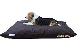Dogbed4less Do It Yourself DIY Pet Bed Pillow Duvet 1680 Nylon Durable Cover and Waterproof Internal case for Dog/Cat at Large 48"X29" Seal Brown Color - Covers only