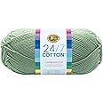 Lion Brand 24/7 Cotton Yarn, Lightweight Yarn for Knitting, Crocheting, and Crafts, Mint, 1 Pack
