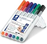 STAEDTLER Lumocolor Compact Dry Wipe Whiteboard Pens 6 Pack 1-2mm view 2