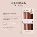 Kitsch Satin Heatless Curling Rod Jumbo Flexi Rods Rosewood 4pk view 3