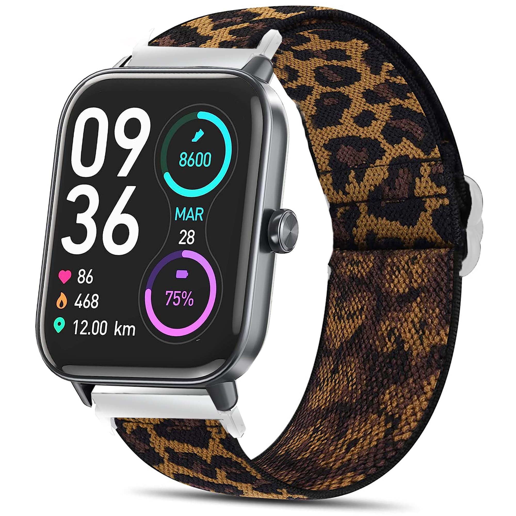 for IDW13,IDW16,IDW19 Bands, 22mm Stretch Elastics Nylon Adjustable Replacement Strap Accessories for Men & Women Compatible with TOOBUR,Gydom,IDW13 / Woneligo W3 / TOOBUR,Faweio IDW16 / TOOBUR IDW19