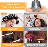 Thrilez 39Pcs Hair Roller Set with Clips 3 Sizes Jumbo 63/48/36mm Black view 6