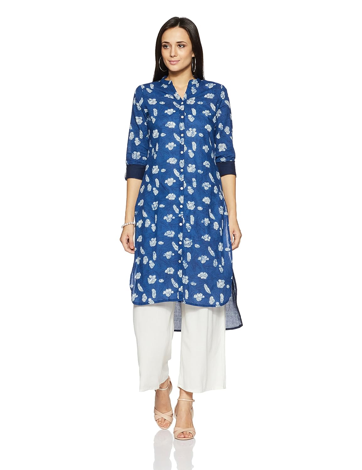 amazon brand- myx women's asymmetrical hemline kurta